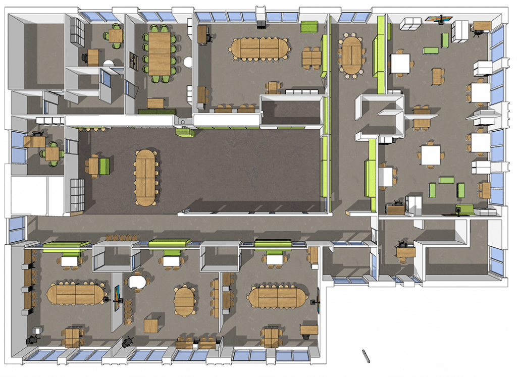 plattegrond inrichting Bijenkorf Wageningen