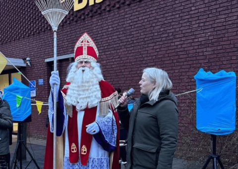 Sinterklaas met hark?